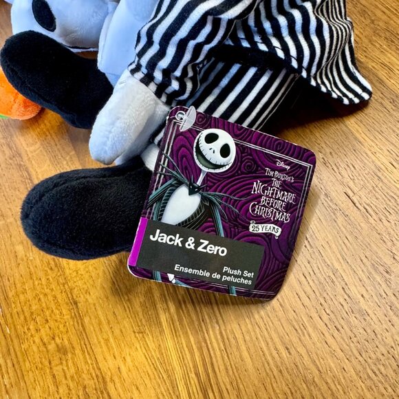 DISNEY PARKS Jack Skellington Zero Plush NWT The Nightmare Before Christmas NEW - Picture 5 of 8